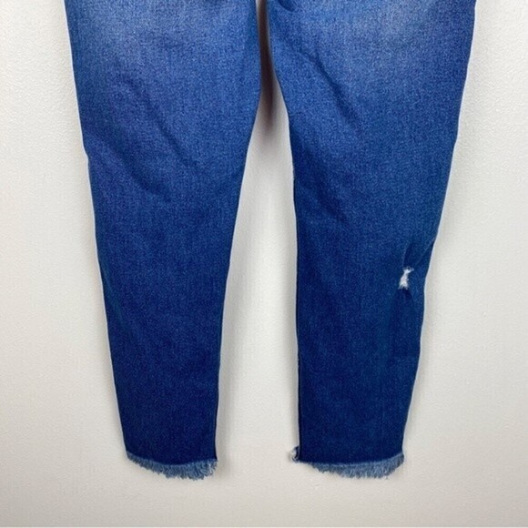 Hollister Distressed High Rise Mom Jeans Raw Hem Size 27 - Picture 6 of 9